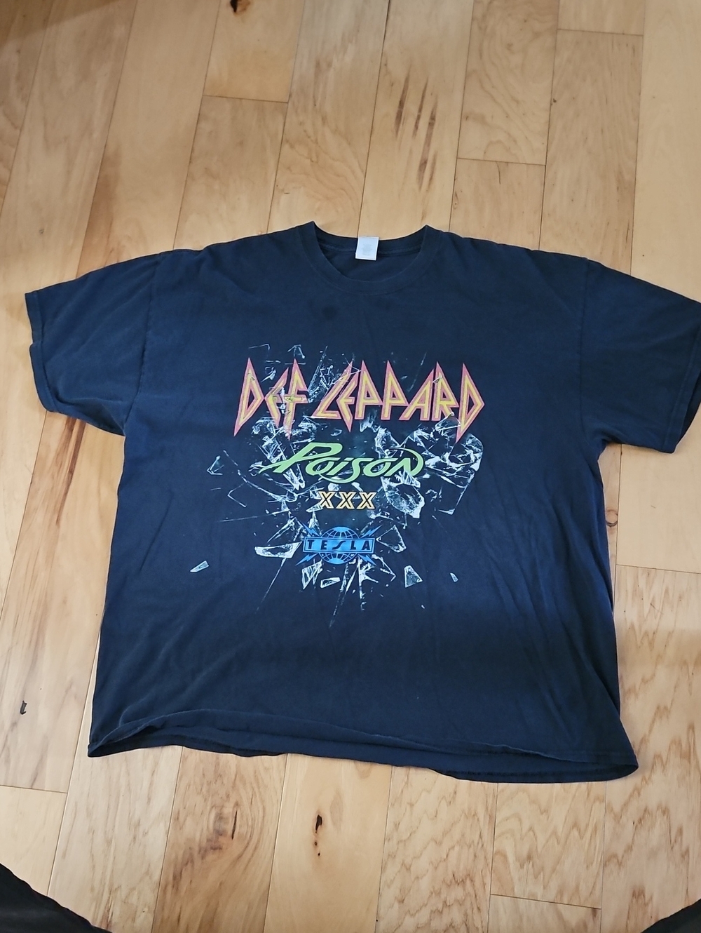 Gildan Black Def Leppard Poison Graphic Tee